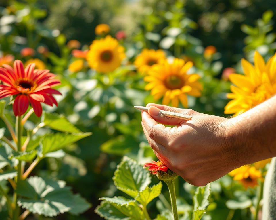 Manual pollination techniques