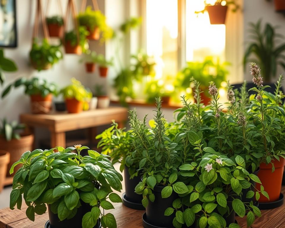 Perennial herbs for apartments