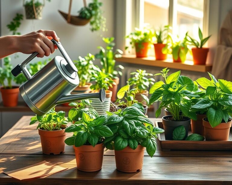 Proper watering for indoor vegetables