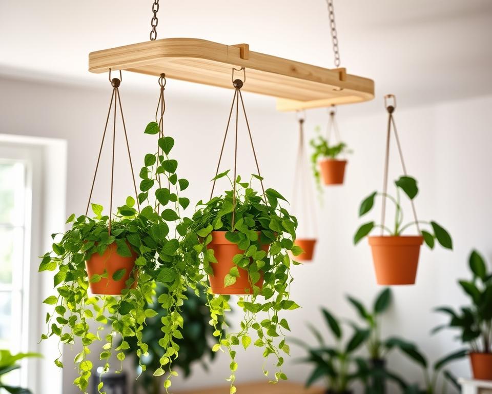 Ceiling-mounted garden racks