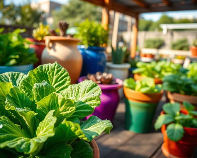 Growing lettuce in containers