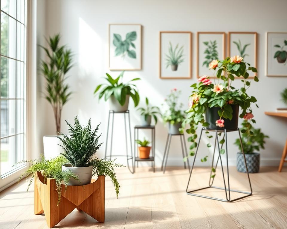 Space-saving plant stands