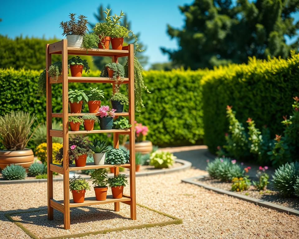 Specialized shelving for gardens