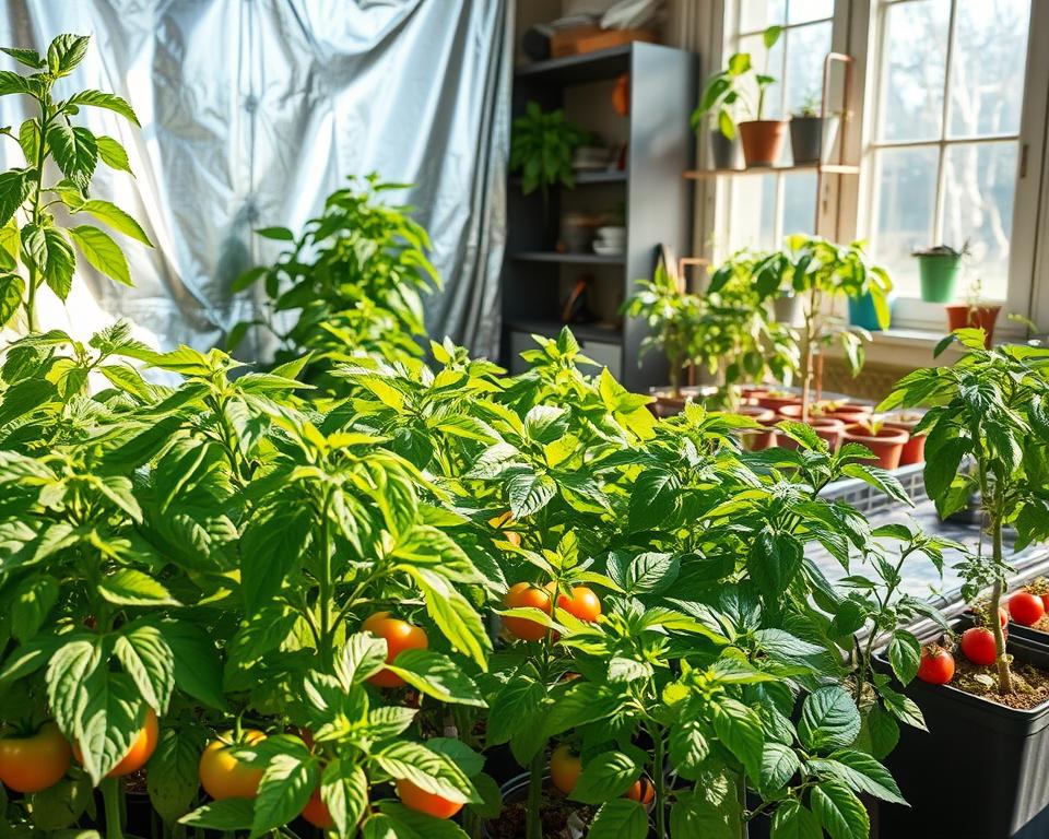 Using reflective Mylar for plants