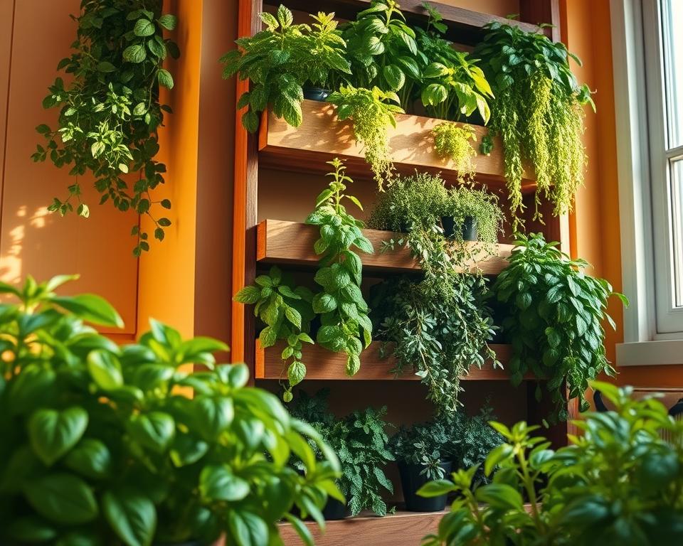 Vertical herb garden kitchen