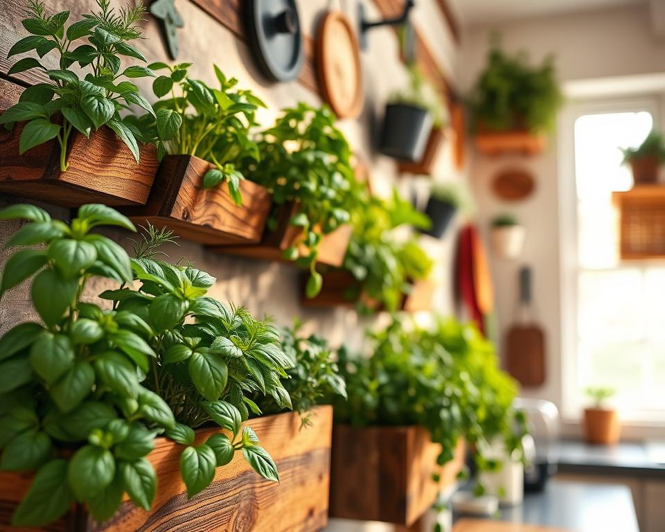 Wall-mounted herb garden systems